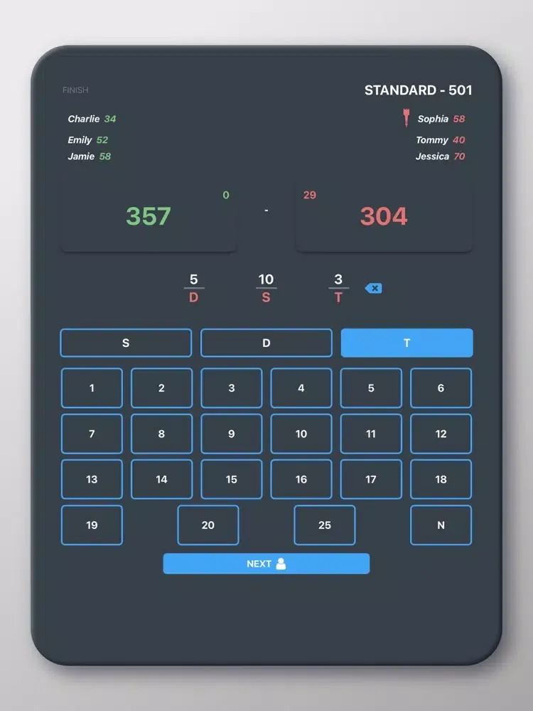 G.PIX: Darts Scores iPad  Screenshots