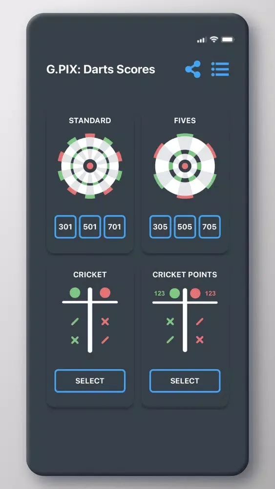 G.PIX: Darts Scores Screenshots