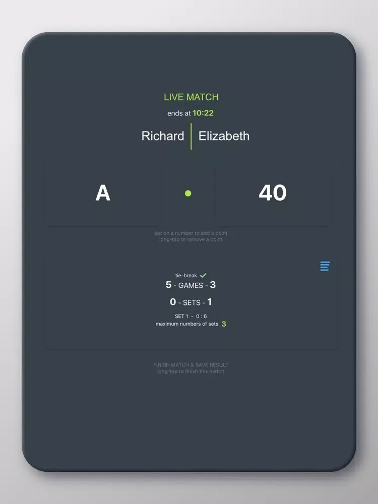 Скриншоты G.PIX: Tennis Scores iPad 