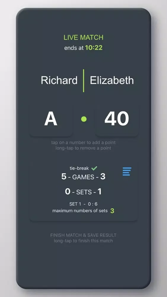 Скриншоты G.PIX: Tennis Scores