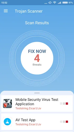 Capturas de tela do Trojan Scanner