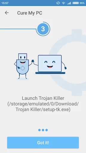 Capturas de tela do Trojan Scanner