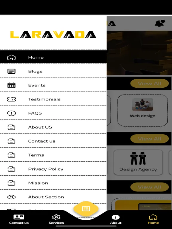 Tangkapan skrin Laravada V3 iPad 