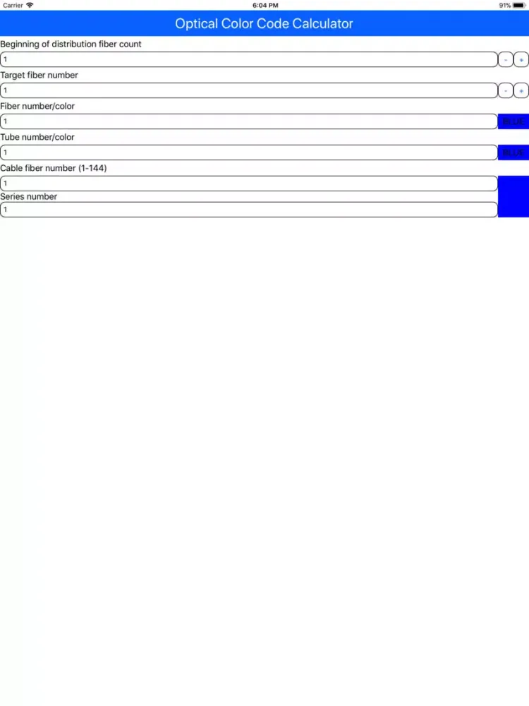 Fiber Optical Calc iPad  Ekran Görüntüleri
