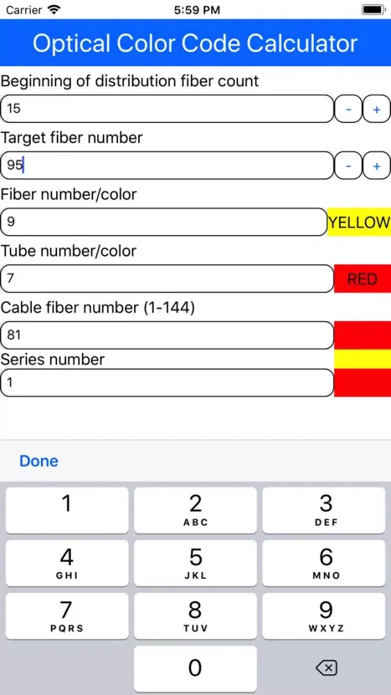 Fiber Optical Calc Ekran Görüntüleri