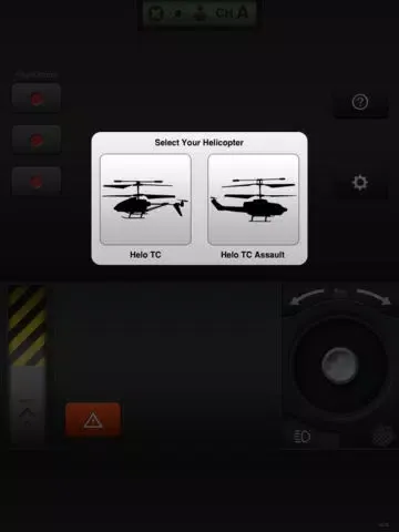 Tangkapan layar HELO TC iPad 