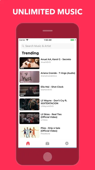 Tangkapan layar Musicram - Listen Music Player