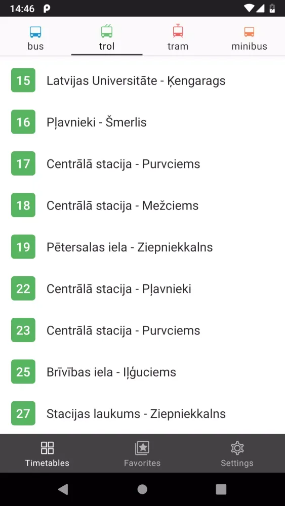 Riga Transport - timetables應用截圖