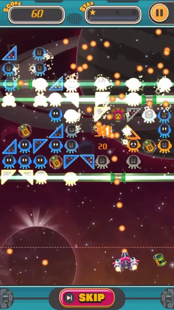 Capturas de tela do Space Brick Blast