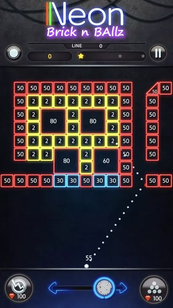 Скриншоты Neon Bricks Breaker