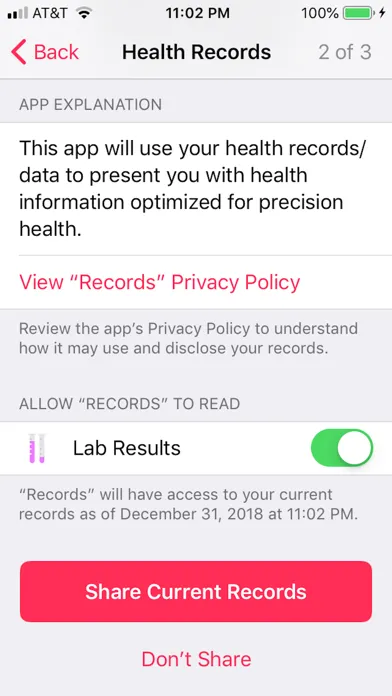 Precision Health Records Tool应用截图