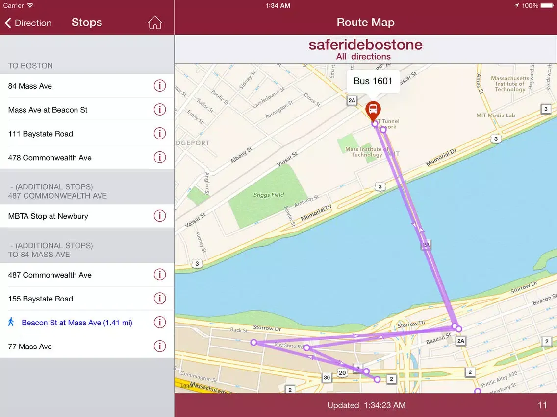 تصاویر Where's My MIT Bus? iPad 