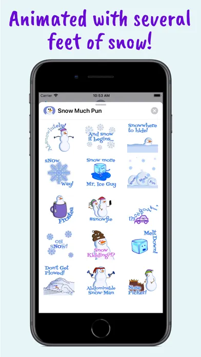 Zrzuty ekranu Snow Much Pun Stickers