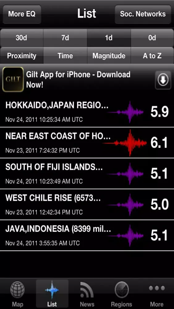 Earthquake Alerts and News Information应用截图