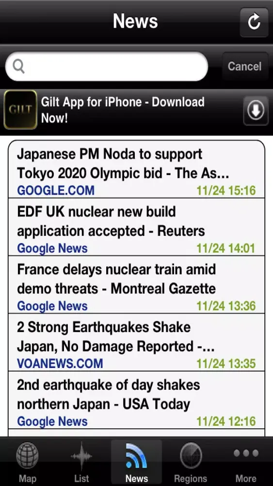Earthquake Alerts and News Information应用截图