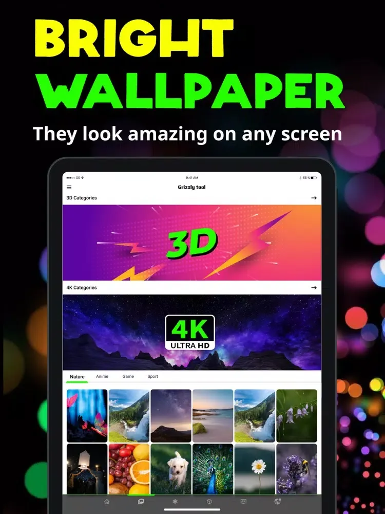 Capturas de tela do Grizzly Tool iPad 