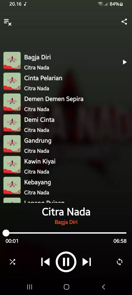 Capturas de tela do Tarling Tengdung Citra Nada