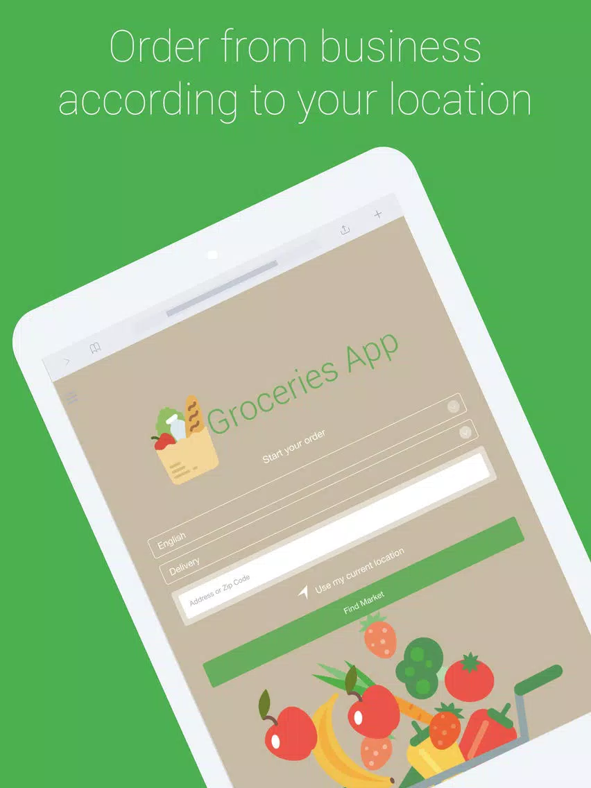 Groceries App iPad  Screenshots