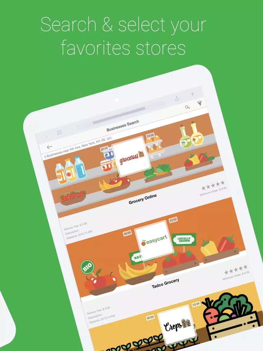Groceries App iPad  Screenshots