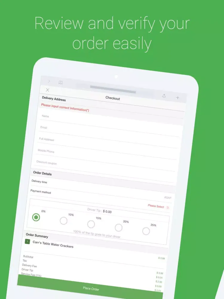 Groceries App iPad  سکرین شاٹس