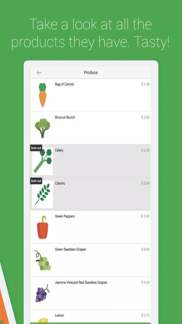 Groceries App Screenshots