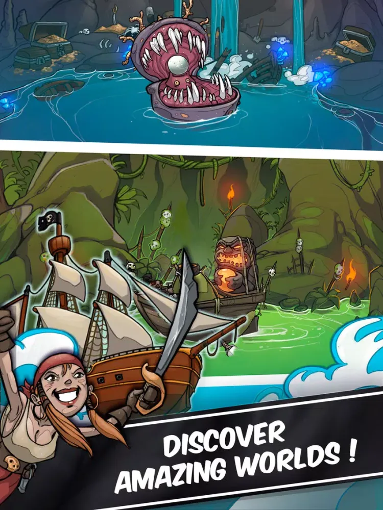 Clicker Pirates - Tap to fight iPad  स्क्रीनशॉट