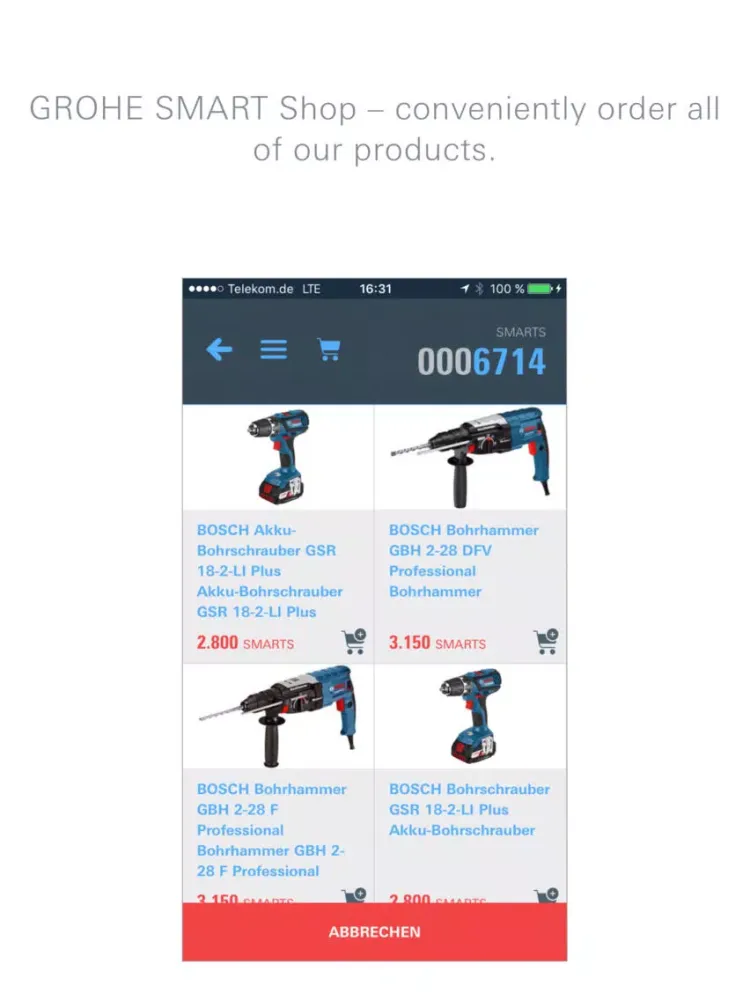 GROHE SMART App iPad  স্ক্রিনশট