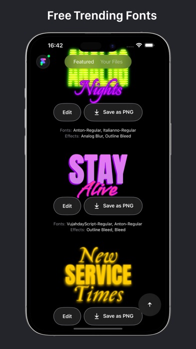 Zrzuty ekranu Font Magic: Reels, Logo, Story