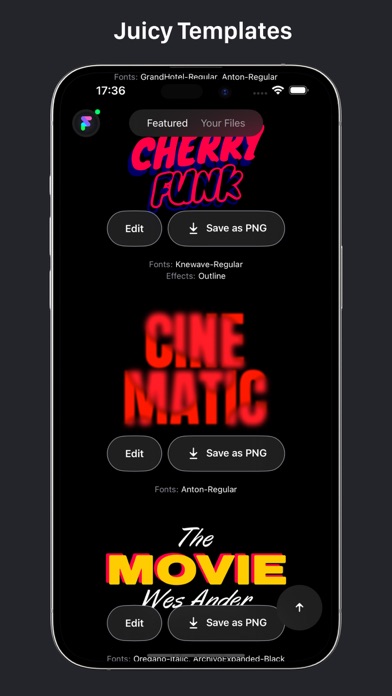 Zrzuty ekranu Font Magic: Reels, Logo, Story