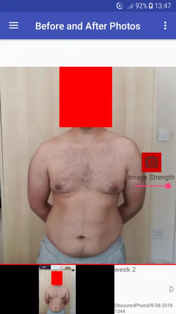 Before and After Photo Screenshots