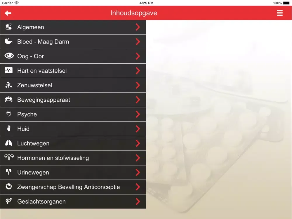 Groninger Formularium iPad  Ekran Görüntüleri