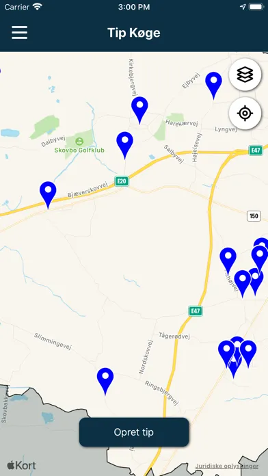 Capturas de tela do Tip Køge