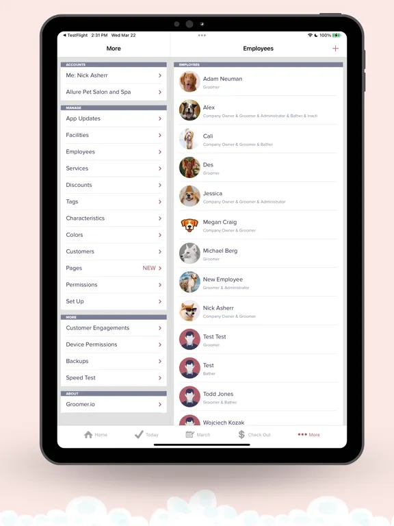 Groomer.io V3 iPad  سکرین شاٹس