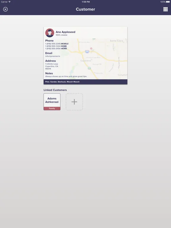 Capturas de pantalla de Groomer.io iPad 