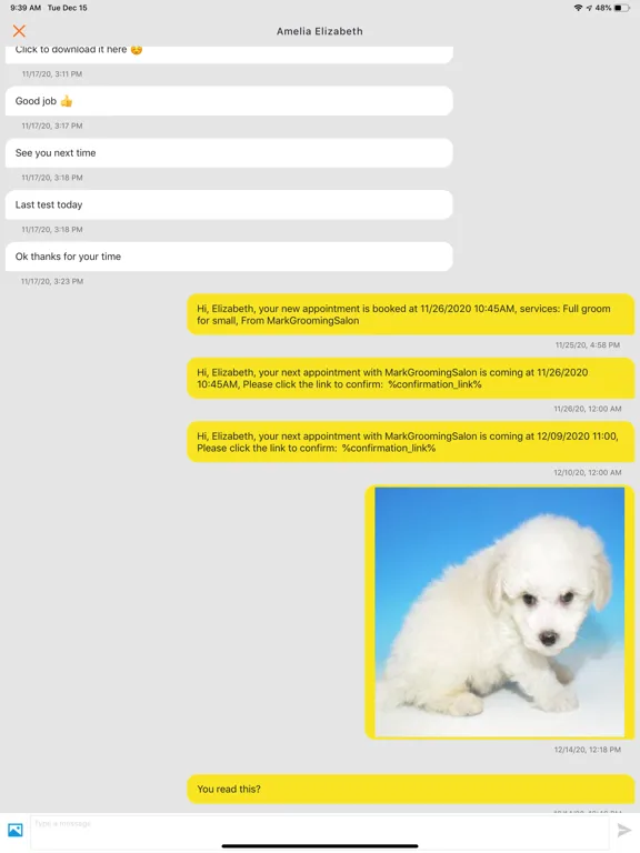 GrooMore Grooming Software iPad  스크린샷