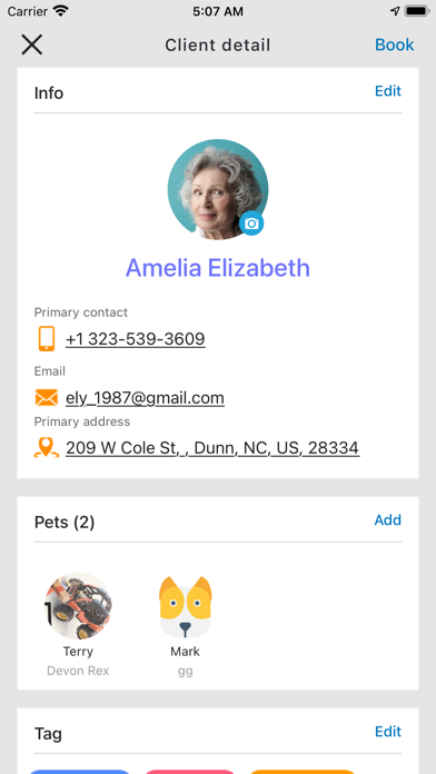 Capturas de tela do GrooMore Grooming Software