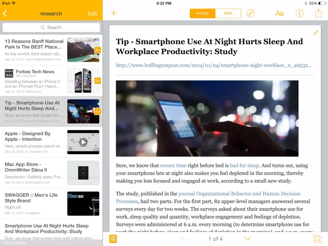 Tangkapan layar Keep Everything Premium iPad 