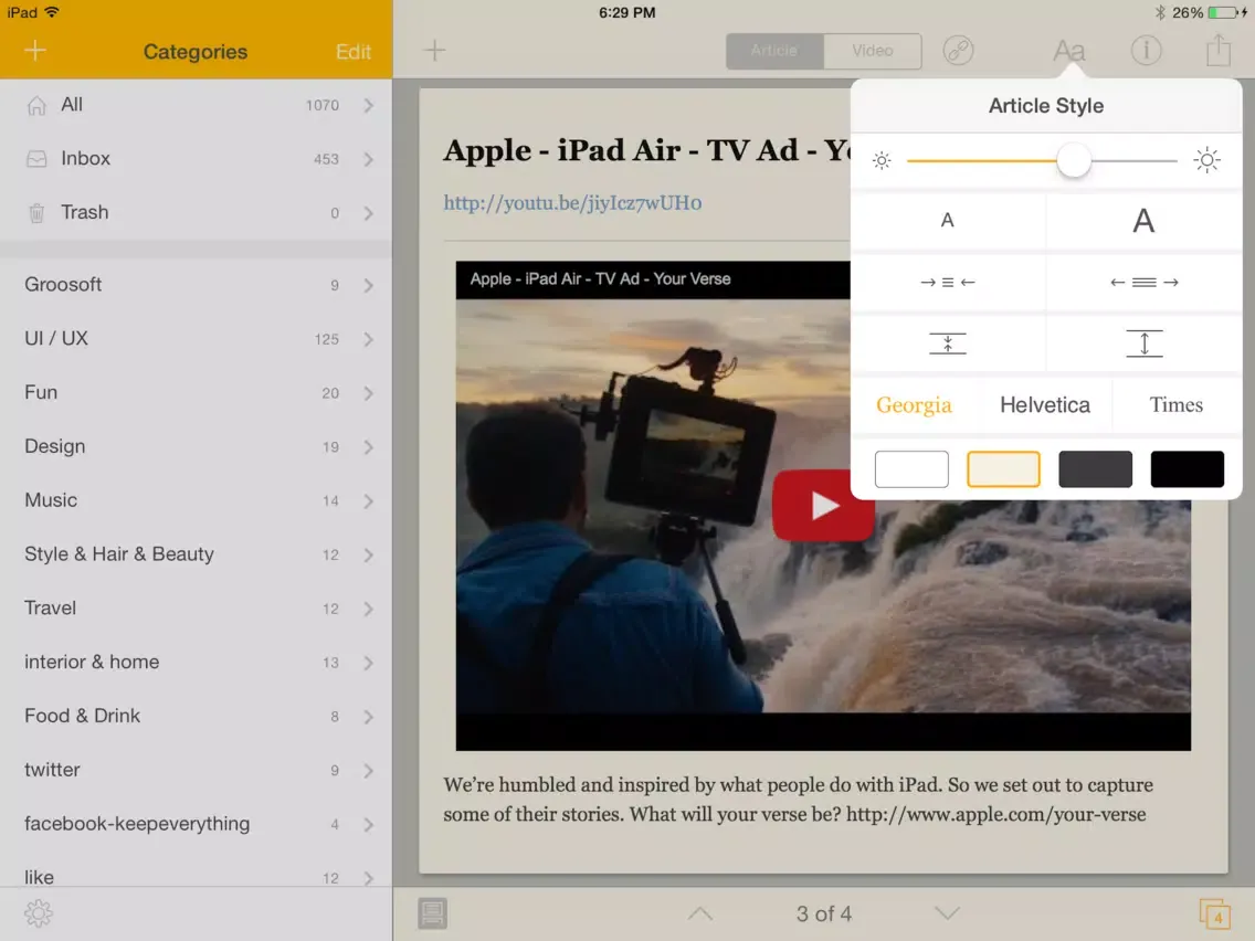 Tangkapan layar Keep Everything Premium iPad 