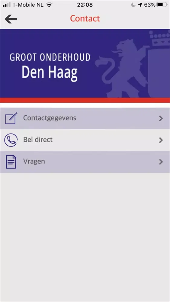 Capturas de tela do Groot Onderhoud Den Haag