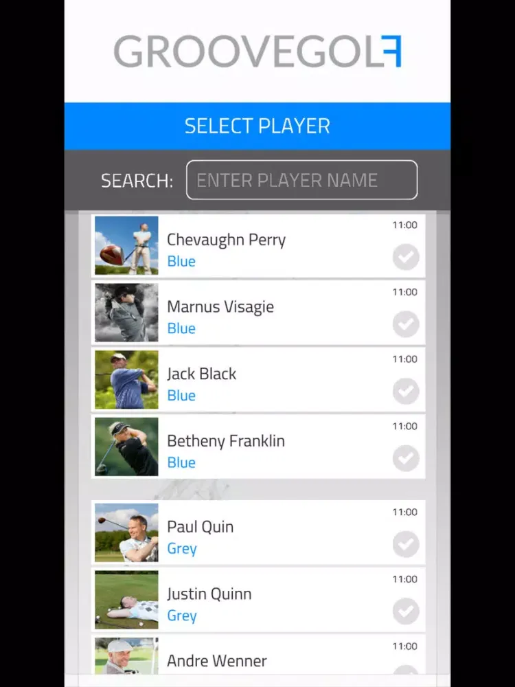 Tangkapan layar Groove Golf iPad 