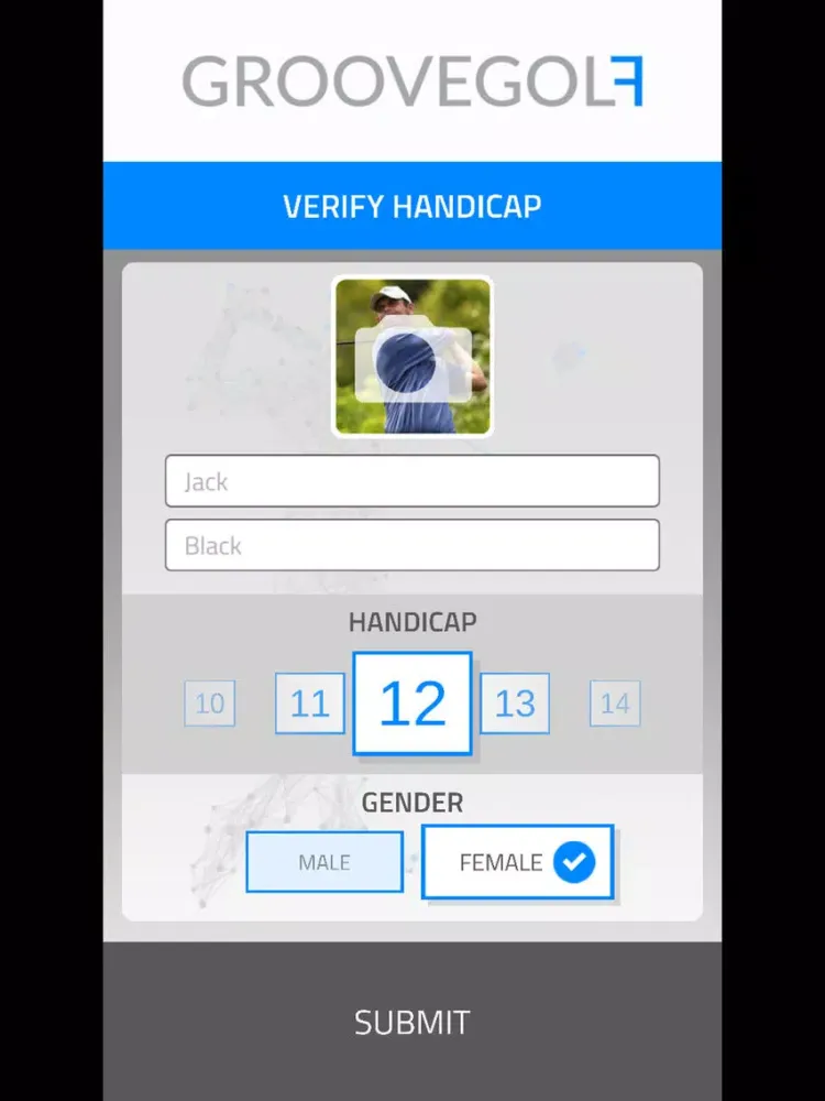 Tangkapan layar Groove Golf iPad 