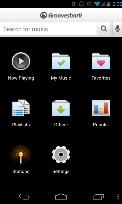 Grooveshark的應用截圖1