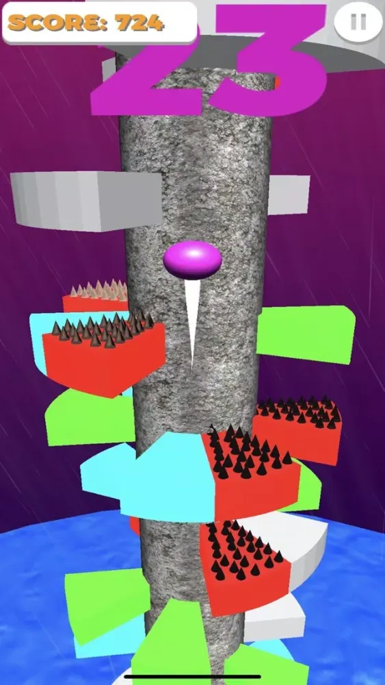 Capturas de tela do Stormy Helix: 3D Jumping Game
