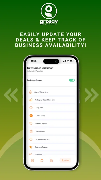 Captures d'écran de Grosav Store Partner App