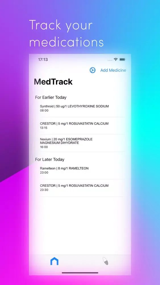 Скриншоты MedTrack
