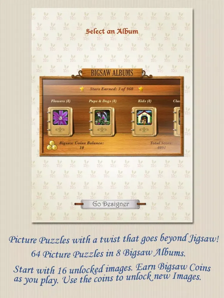 Captures d'écran de Bigsaw Classic - Go Beyond Jigsaw iPad 