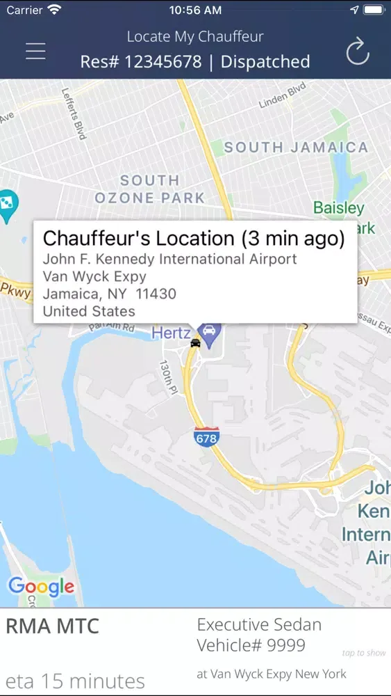 Tangkapan layar MTC Chauffeured Transportation
