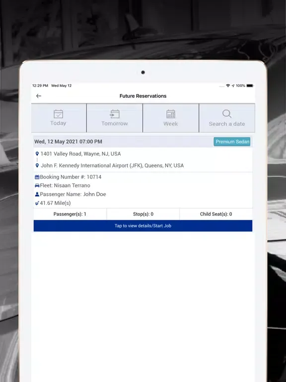 Groundlink Worldwide Driver iPad  स्क्रीनशॉट
