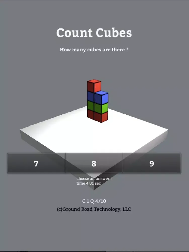 ภาพหน้าจอของ Count Cubes iPad 
