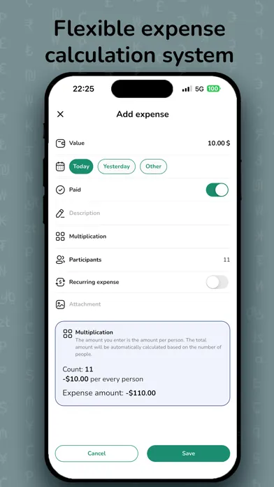 Treasurer: Group Expenses Screenshots